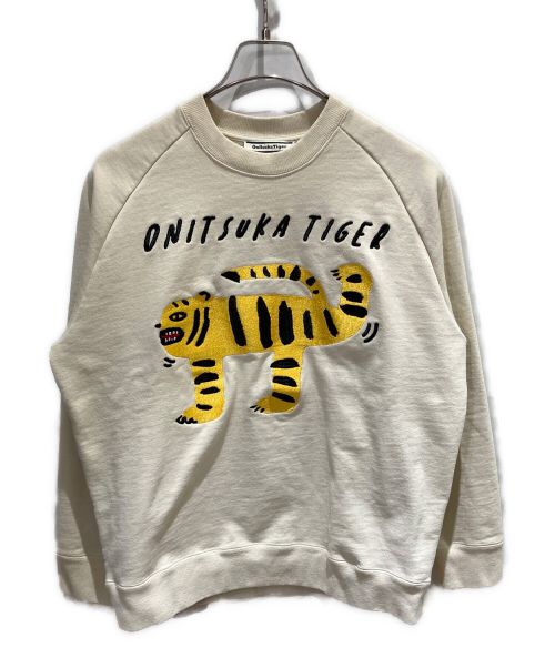 Onitsuka Tiger（オニツカタイガー）Onitsuka Tiger (オニツカタイガー) SWEAT TOP アイボリー サイズ:Sの古着・服飾アイテム