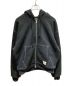 stussy（ステューシー）の古着「DOUBLE FACE LABEL ZIP HOODIE BLACK」｜ブラック