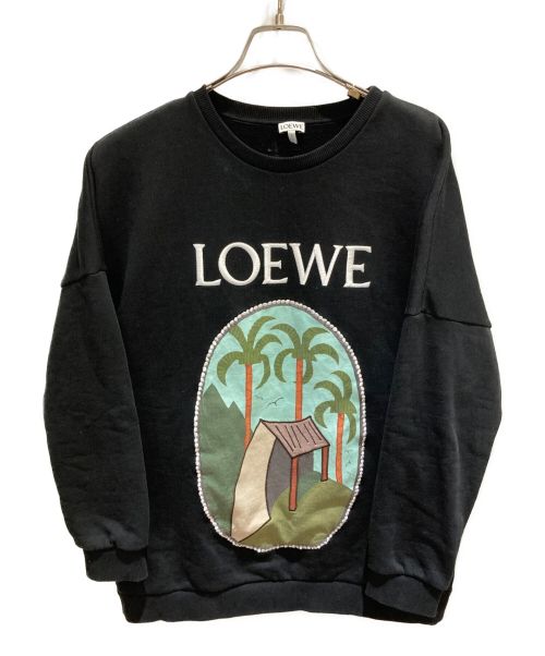 LOEWE（ロエベ）LOEWE (ロエベ) ラ・パルム　ロゴスウェット ブラック サイズ:XSの古着・服飾アイテム