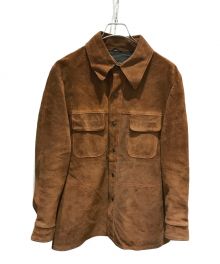 WILLIAM BARRY（ウィリアムバリー）の古着「70s Leather Shirt」｜ブラウン