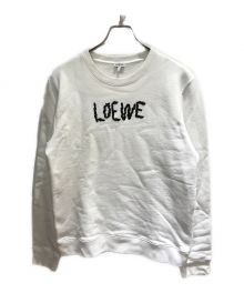 LOEWE（ロエベ）の古着「Embroidered Crew Neck ロゴ刺繍スウェット」｜ホワイト