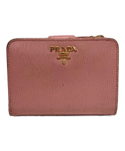 PRADA（プラダ）PRADA (プラダ) 2つ折り財布 ピンクの古着・服飾アイテム