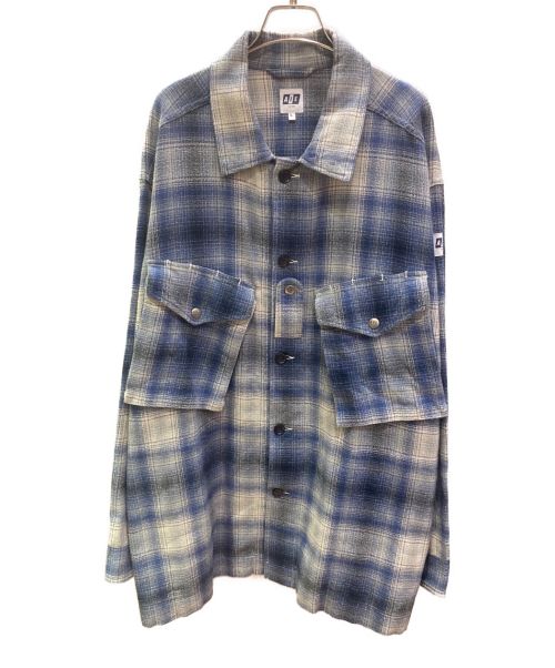 AiE（エーアイイー）AiE (エーアイイー) PRS Shirt Cotton Shadow Plaid ブルー サイズ:Lの古着・服飾アイテム