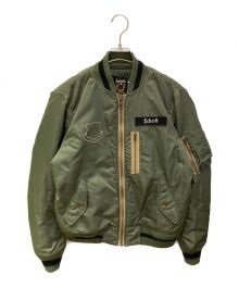 Schott×stussy（ショット×ステューシー）の古着「ボンバージャケット」｜カーキ