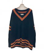 jiedaジエダ）の古着「OVER V-NECK KNIT」｜ブラック