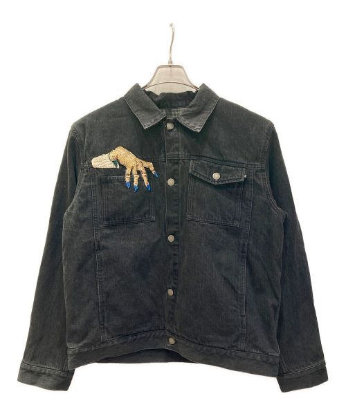 UNDERCOVER（アンダーカバー）UNDERCOVER (アンダーカバー) HAND Denim Jacket ブラック サイズ:4の古着・服飾アイテム