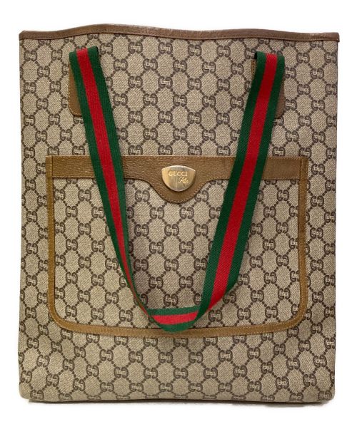 GUCCI PLUS（グッチ プラス）GUCCI PLUS (グッチ プラス) シェリーライントートバッグ ベージュの古着・服飾アイテム