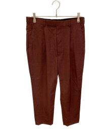 JOHN LAWRENCE SULLIVAN（ジョン ローレンス サリバン）の古着「MERANGE WOOL TUCKED TROUSERS」｜レッド