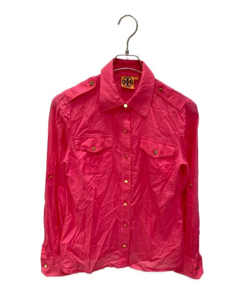 TORY BURCH（トリーバーチ）TORY BURCH (トリーバーチ) シアーシャツ ピンク サイズ:4の古着・服飾アイテム