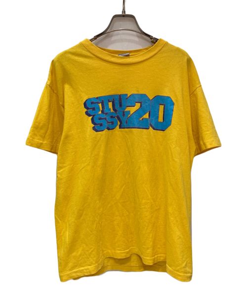 stussy（ステューシー）stussy (ステューシー) オールドプリントTシャツ イエロー サイズ:Mの古着・服飾アイテム