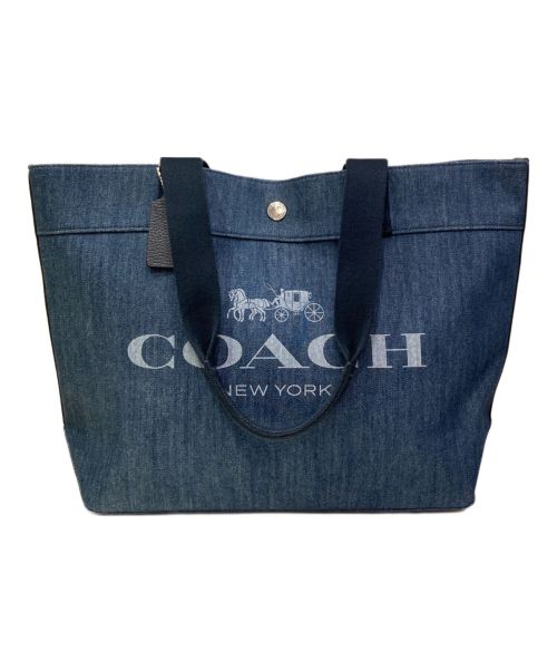 COACH（コーチ）COACH (コーチ) デニムトートバッグ ネイビーの古着・服飾アイテム