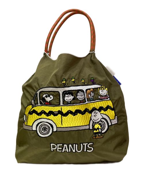 PEANUTS（ピーナッツ）PEANUTS (ピーナッツ) BALL & CHAIN ハンドバッグ オリーブの古着・服飾アイテム