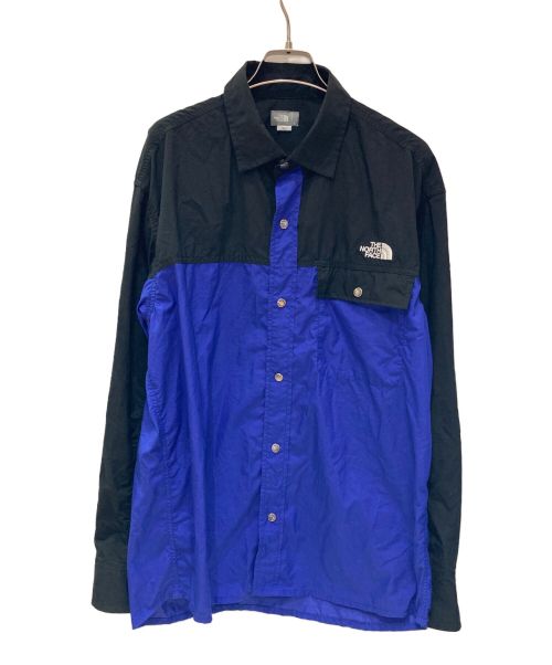 THE NORTH FACE（ザ ノース フェイス）THE NORTH FACE (ザ ノース フェイス) ヌプシシャツ ブルー×ブラック サイズ:Lの古着・服飾アイテム