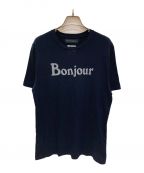 MADISON BLUEマディソンブルー）の古着「Bonjour Tシャツ」｜ネイビー