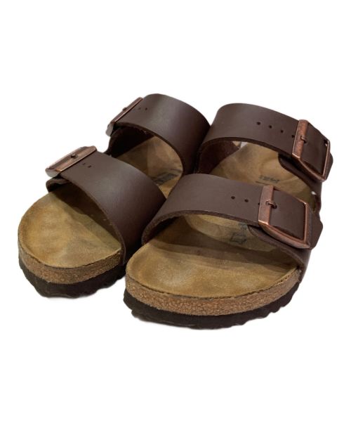 BIRKENSTOCK（ビルケンシュトック）BIRKENSTOCK (ビルケンシュトック) レザーサンダル ブラウン サイズ:24の古着・服飾アイテム