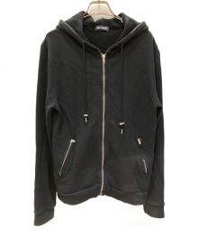 RAF SIMONS（ラフシモンズ）の古着「Graphic Print Zip Hoodie」｜ブラック