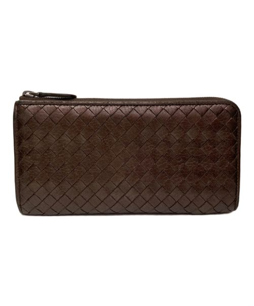 BOTTEGA VENETA（ボッテガベネタ）BOTTEGA VENETA (ボッテガベネタ) L字ファスナーウォレット ブラウンの古着・服飾アイテム