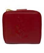 Yves Saint Laurentイヴサンローラン）の古着「2つ折り財布」｜レッド