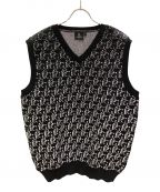 1piu1uguale3×HIROKUNI TOGAウノ ピゥ ウノ ウグァーレ トレ×）の古着「GOLF KNIT VEST」｜ブラック