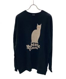 Hysteric Glamour（ヒステリックグラマー）の古着「HG CATオーバーサイズスウェット」｜ブラック