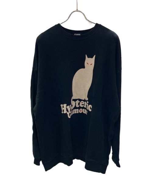 Hysteric Glamour（ヒステリックグラマー）Hysteric Glamour (ヒステリックグラマー) HG CATオーバーサイズスウェット ブラック サイズ:FREEの古着・服飾アイテム