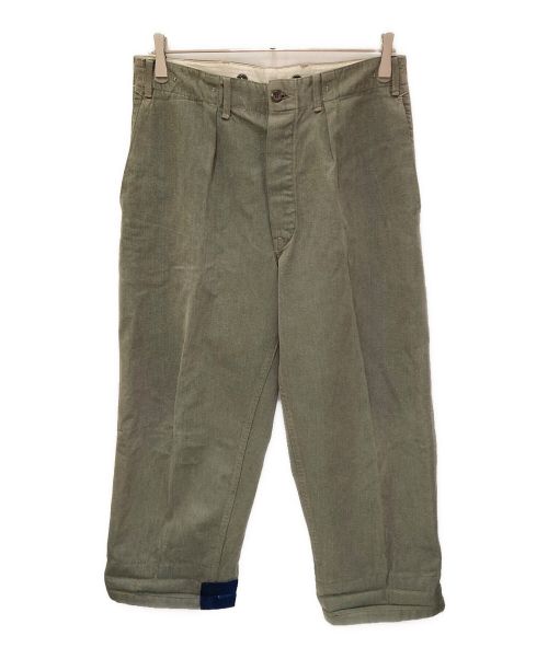 -（-）- (-) SWEDISH ARMY PRISONER PANTS カーキ サイズ:-（実寸参照)の古着・服飾アイテム