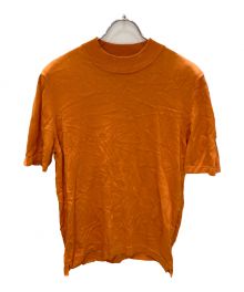 GRAN SASSO（グランサッソ）の古着「ハイゲージニットTシャツ」｜オレンジ