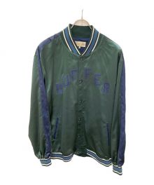 The Duffer of ST.George（ザ ダファーオブセントジョージ）の古着「"DUFFER ALL STARS" SATIN JACKET」｜グリーン