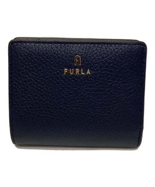 FURLA（フルラ）FURLA (フルラ) 2つ折り財布 ネイビーの古着・服飾アイテム