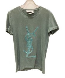 Yves Saint Laurent（イヴサンローラン）の古着「ロゴTシャツ」｜グリーン