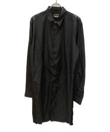 COMME des GARCONS HOMME PLUS（コムデギャルソンオムプリュス）の古着「マジックテープデザインロングシャツ」｜ブラック