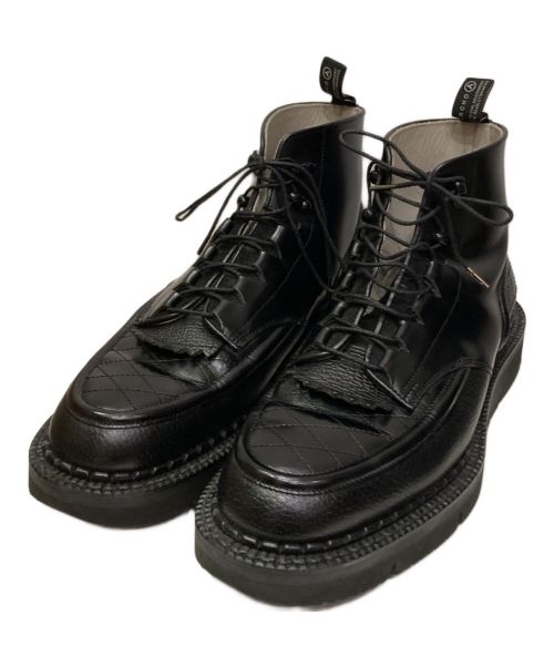 foot the coacher（フットザコーチャー）foot the coacher (フットザコーチャー) レザーブーツ ブラック サイズ:8の古着・服飾アイテム