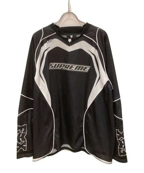 SUPREME（シュプリーム）SUPREME (シュプリーム) FOX RACING JERSEY メッシュカットソー ブラック サイズ:Mの古着・服飾アイテム