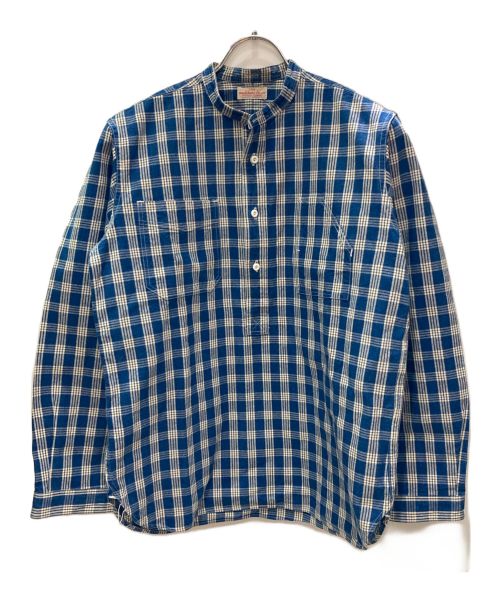 UNION SUPPLY（ユニオンサプライ）UNION SUPPLY (ユニオンサプライ) チェックシャツ ブルー サイズ:141/2の古着・服飾アイテム