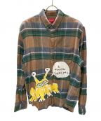 SUPREMEシュプリーム）の古着「Daniel Johnston Plaid Shirt」｜ブラウン×グリーン