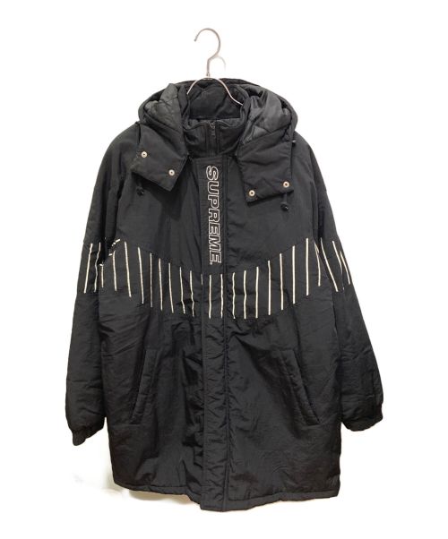 SUPREME（シュプリーム）Supreme (シュプリーム) PINSTRIPE PANEL SPORTS PARKA ブラック サイズ:Mの古着・服飾アイテム