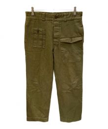 HOUSTON（ヒューストン）の古着「GREEN DENIM UK TROUSER PANTS」｜カーキ