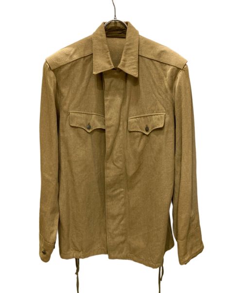 Russian army（ロシアンアーミー）Russian army (ロシアンアーミー) フライフロントミリタリーシャツ カーキ サイズ:50の古着・服飾アイテム