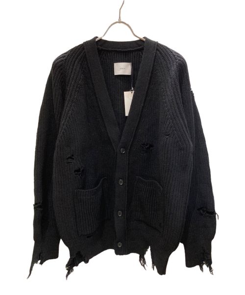 stein（シュタイン）stein (シュタイン) MILLED DAMAGE KNIT CARDIGAN ブラック サイズ:Sの古着・服飾アイテム