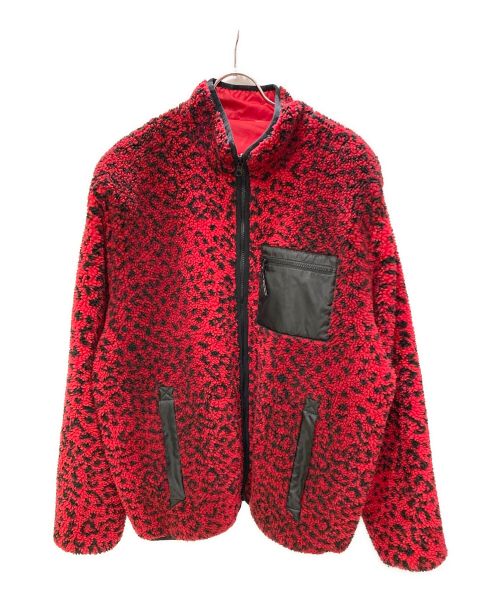 SUPREME（シュプリーム）SUPREME (シュプリーム) LEOPARD FREECE REVERSIBLE JACKET レッド サイズ:XLの古着・服飾アイテム