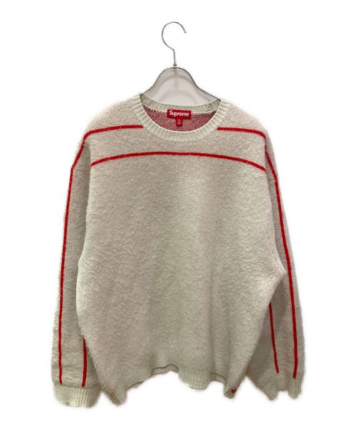 SUPREME（シュプリーム）SUPREME (シュプリーム) back stripe sweater ベージュ サイズ:XLの古着・服飾アイテム