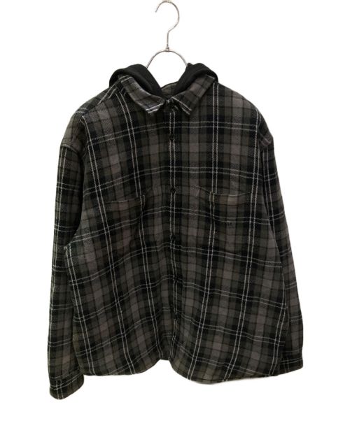 SUPREME（シュプリーム）SUPREME (シュプリーム) Tartan Flannel Hooded Shirt ブラック サイズ:Lの古着・服飾アイテム