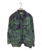 A BATHING APEアベイシングエイプ）の古着「TIE DYE ARMY JUNGLE FATIGUE SHIRT JACKET」｜グリーン