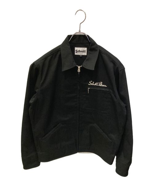 Schott（ショット）Schott (ショット) ジップアップジャケット ブラック サイズ:Mの古着・服飾アイテム