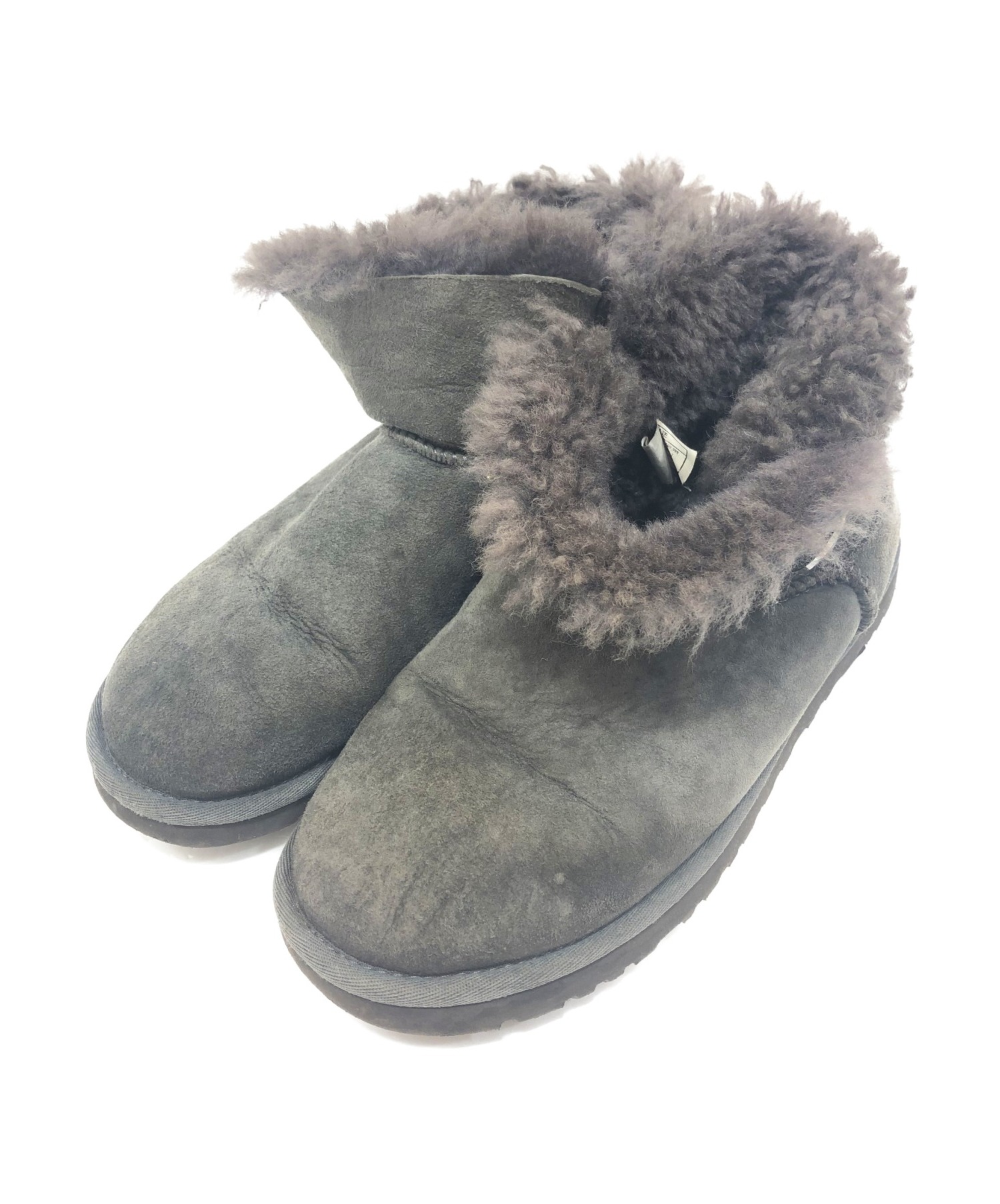 中古 古着通販 Ugg アグ スタッズロゴムートンブーツ グレー