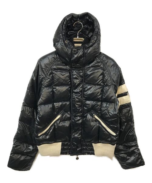 MONCLER（モンクレール）MONCLER (モンクレール) ダウンジャケット ブラック×アイボリー サイズ:2の古着・服飾アイテム