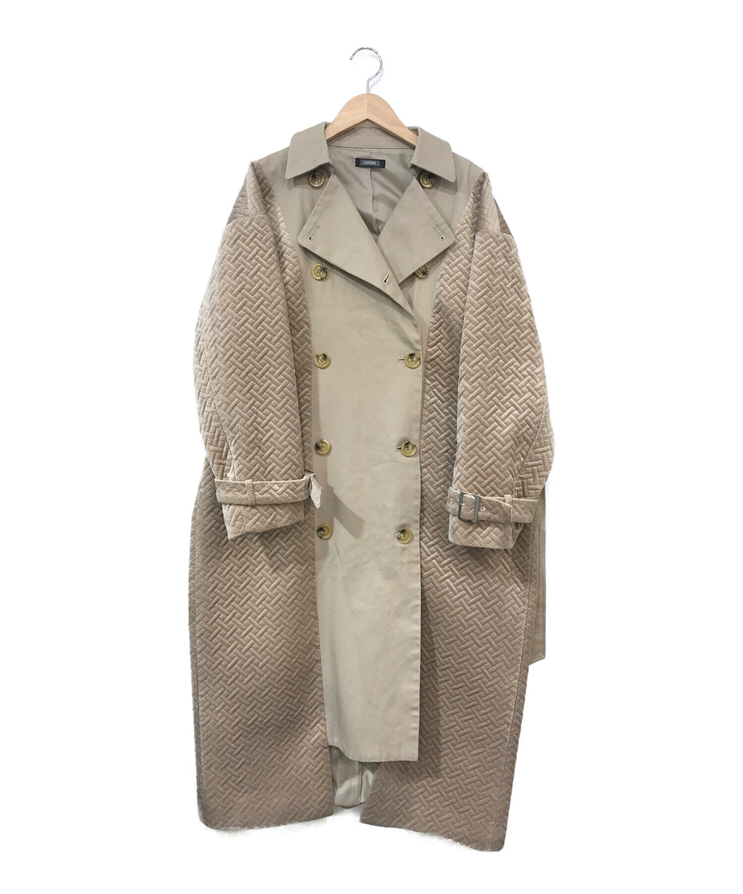 直売割引品 【qussio】トレンチコート SWITCHING TRENCH COAT ロングコート