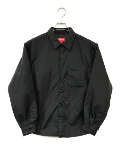 SUPREME　ナイロンフィールドシャツ　M　ブラック　クラシックロゴ刺繍　中綿ぉゃっ