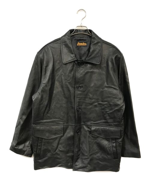 Stone free（ストーンフリー）Stone free (ストーンフリー) レザーカーコート ブラック サイズ:記載なしの古着・服飾アイテム