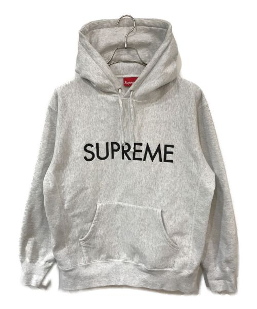 SUPREME（シュプリーム）SUPREME (シュプリーム) capital hooded sweatshirt ライトグレー サイズ:Mの古着・服飾アイテム